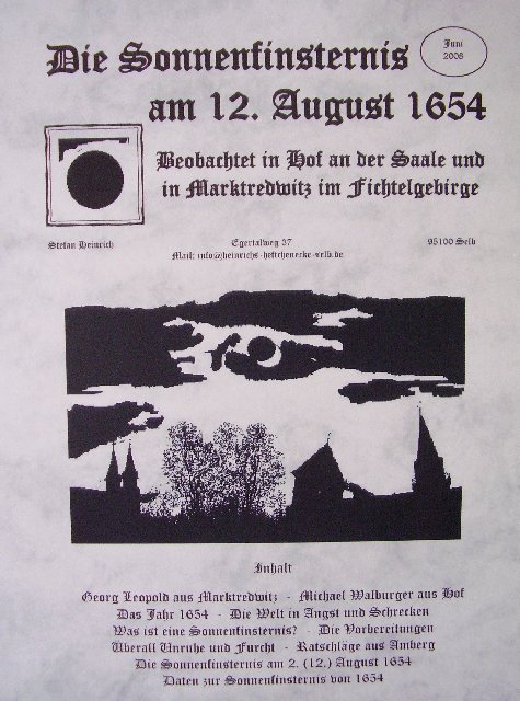 Die Sonnenfinsternis am 12. August 1654